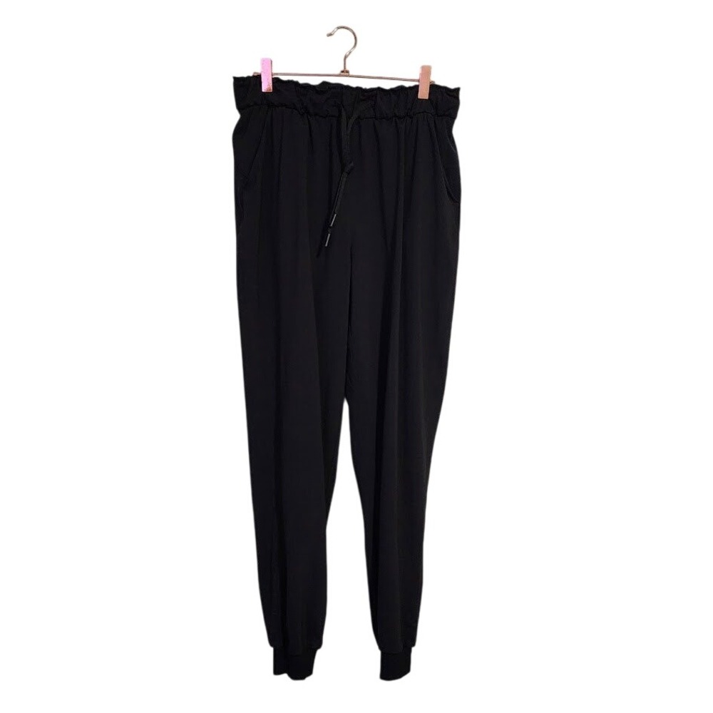 LULULEMON Stretch High-Rise Jogger Full Length Black Athleisure Pants 8